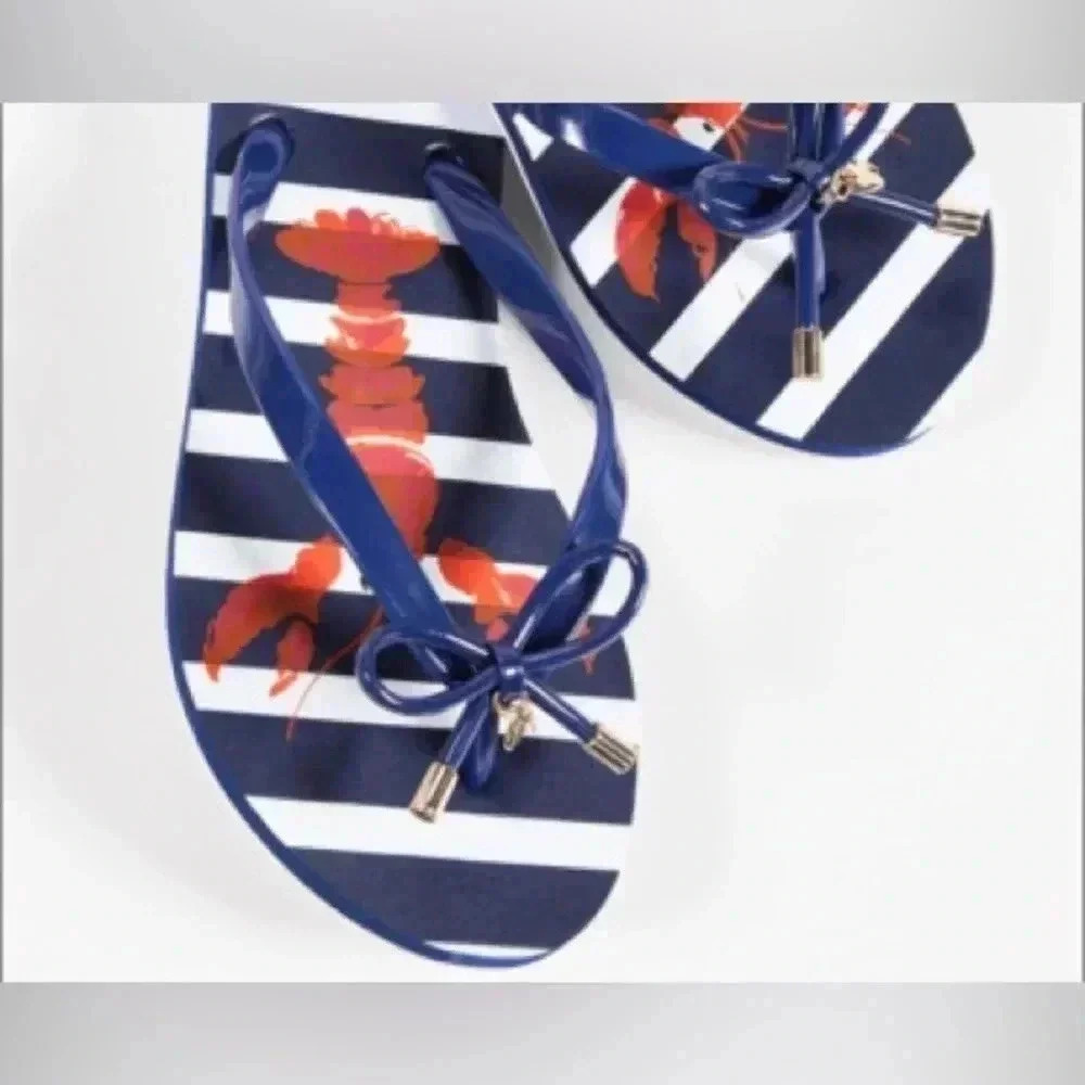 Kate Spade NY Nova Lobster Flip Flops Size 10M